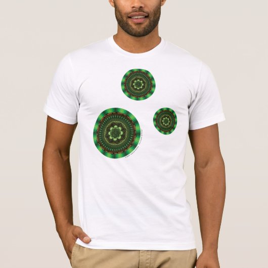 地球マンダラ メンズライトシャツ Tシャツ (正面)