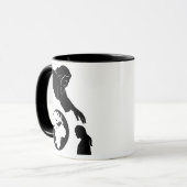 地球ミニマリストに到達するインスピレーション神 マグカップ (正面左)