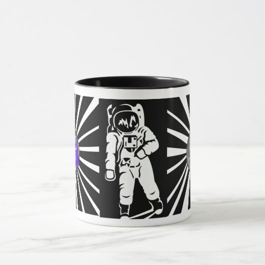 地球ムーン宇宙飛行士マグ マグカップ (中央)