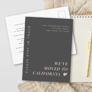 地球モダン音ミニマリストタイポグラフィ動 案内ポストカード