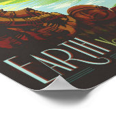 地球レトロポスター – NASA ポスター (角)