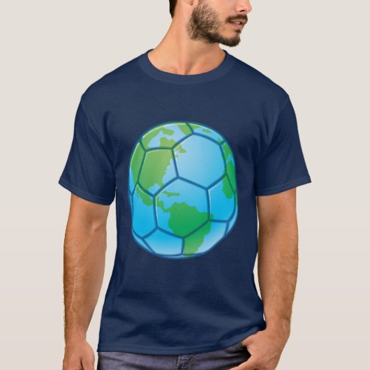 地球ワールドカップのサッカーボール Tシャツ (正面)