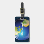 地球ワールドプラネットデザインラゲッジタグ ラゲッジタグ (正面縦)