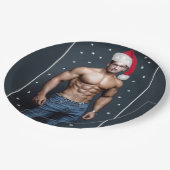 地球上で最もホットなハンクス！クリスマスバフサンタ ペーパープレート (アングル)