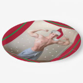 地球上で最もホットなハンクス！クリスマスバフサンタ ペーパープレート (アングル)