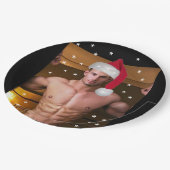 地球上で最もホットなハンクス!クリスマスバフサンタ ペーパープレート (アングル)