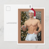 地球上で最もホットなハンクス！クリスマスバフサンタ ポストカード (正面/裏面)