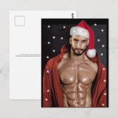 地球上で最もホットなハンクス！クリスマスバフサンタ ポストカード (正面/裏面)