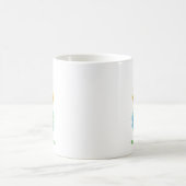 地球上のかわいいひよこ - イースターとアースデーのデザイン コーヒーマグカップ (中央)