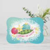 地球上のエンドウ豆の料理クリスマスカード シーズンカード (スタンド正面)