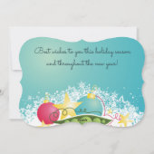 地球上のエンドウ豆の料理クリスマスカード シーズンカード (裏面)