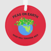 地球上のエンドウ豆 オーナメント (裏面)