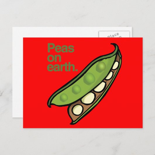 地球上のエンドウ ポストカード (正面/裏面)