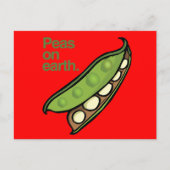 地球上のエンドウ ポストカード (正面)