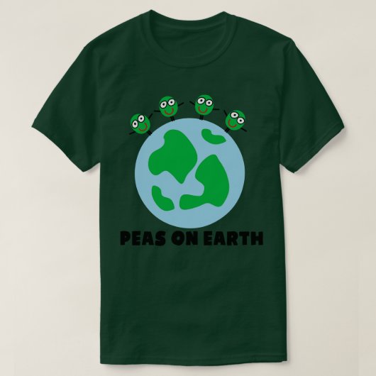 地球上のエンドウ Tシャツ (デザイン正面)