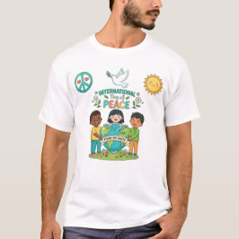 地球上の平和のための国際デー 子どもダイバー Tシャツ