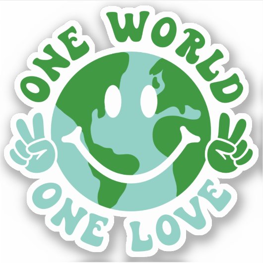 地球上の平和を愛する世界 シール (正面)