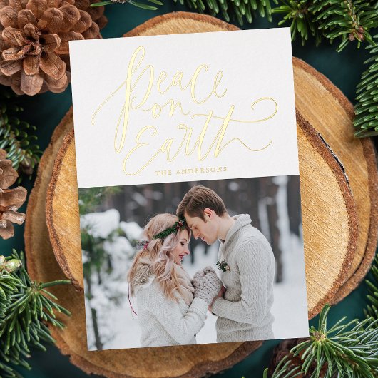 地球上の平和 ゴールドスクリプト 写真入り 箔シーズンカード
