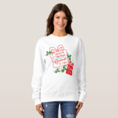 地球上の平和 善意 クリスマスTシャツ スウェットシャツ (正面フル)