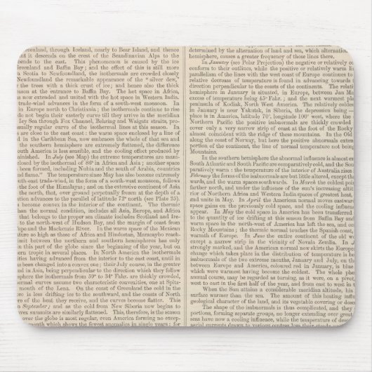 地球上の熱の分布は続く マウスパッド (正面)