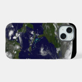 地球上の熱帯低気圧 iPhone 15ケース (裏面横)