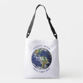 地球世界地図地球クルーズ名の年 クロスボディバッグ (裏面)