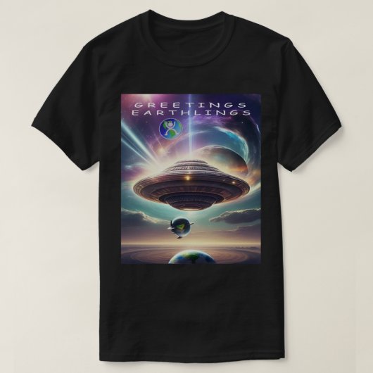 地球人よ、こんにちは！Tシャツ Tシャツ (デザイン正面)