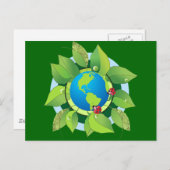 地球保の日は緑 ポストカード (正面/裏面)