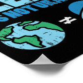 地球保は天王星ではないシャツEaをおもしろい清める ポスター (角)