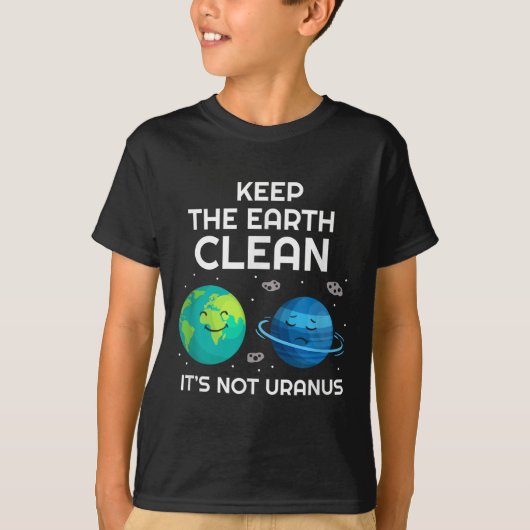 地球保は天王星の環境保護をクリーン Tシャツ (正面)