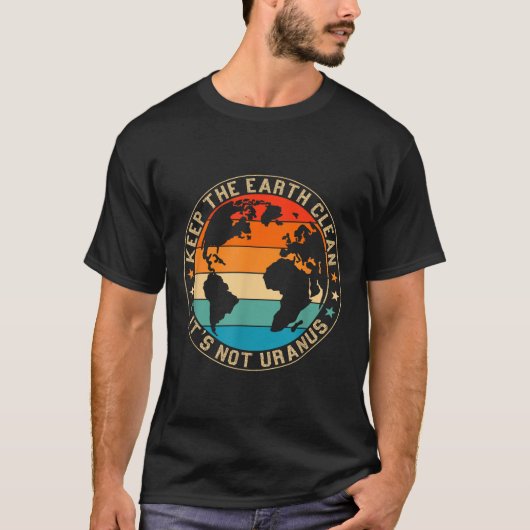 地球保は天王星の環境保護をクリーン Tシャツ (正面)