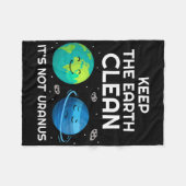 地球保清浄は天王星の環境ではない フリースブランケット (正面(横))