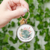 地球保護の日 – Earth Day (Cartoon texture) キーホルダー (手)