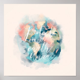 地球保護アウラの水の色が地球救を彩る ポスター