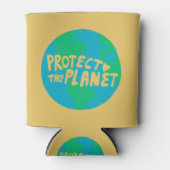 地球保護地球のエコが緑 缶クーラー (正面)