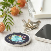 地球保護 – 地球の日(Sketchy texture) キーホルダー (側面)