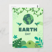 地球保護、4月22日 ポストカード (正面/裏面)