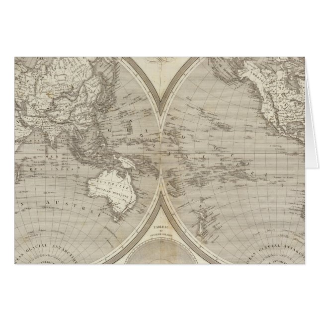 地球儀の地図 (正面横)