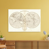地球儀の地図 キャンバスプリント (インサイチュ (リビング))