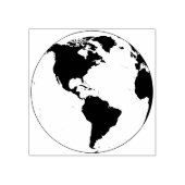 地球儀は世界的な印象を持つ ラバースタンプ (インプリント)