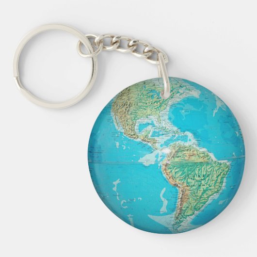 地球儀1 キーホルダー (正面)