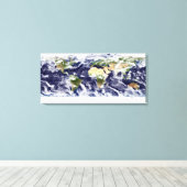 地球全体の真のカラー画像 キャンバスプリント (インサイチュ (ウッドフロア))