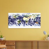 地球全体の真のカラー画像 キャンバスプリント (インサイチュ (リビング))