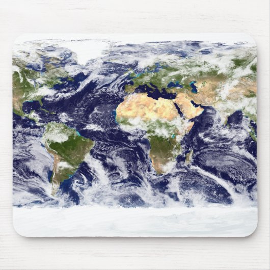 地球全体の真のカラー画像 マウスパッド (正面)