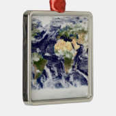 地球全体の真のカラー画像 メタルオーナメント (右)