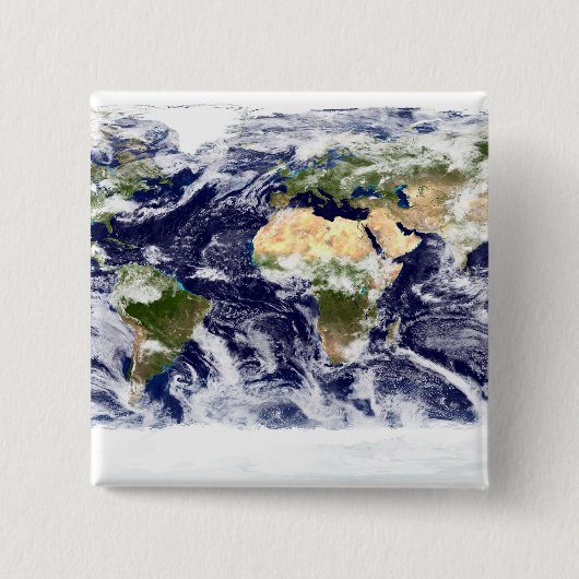 地球全体の真のカラー画像 缶バッジ (正面)