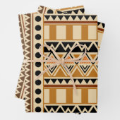 地球初期の色の民族部族パターン ラッピングペーパーシート (インサイチュ)