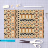 地球初期の色の民族部族パターン 薄葉紙 (クラフト)