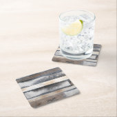 地球及び煙I スクエアペーパーコースター (インサイチュ)