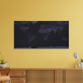 地球地図地球の都市の夜のライト。 キャンバスプリント (インサイチュ (リビング))